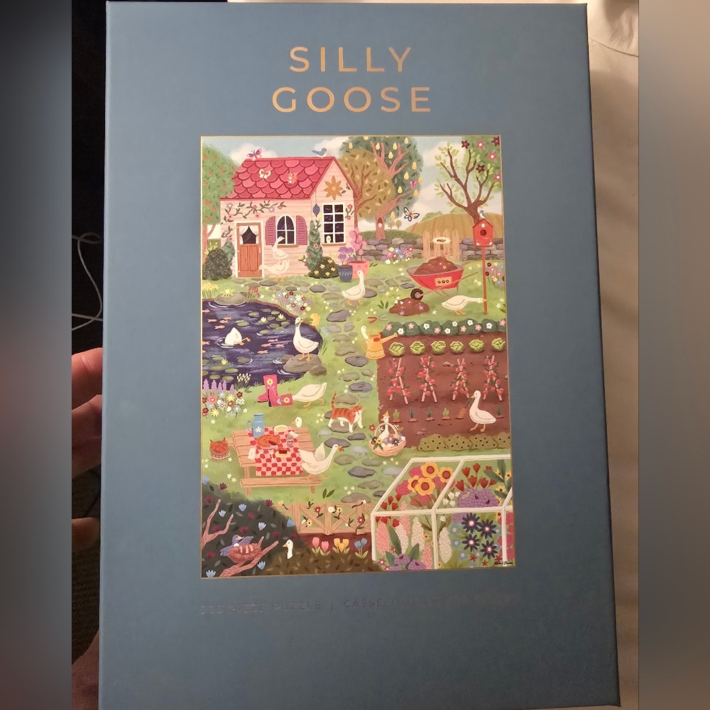 Goose Jigsaw Puzzle with Garden Scene